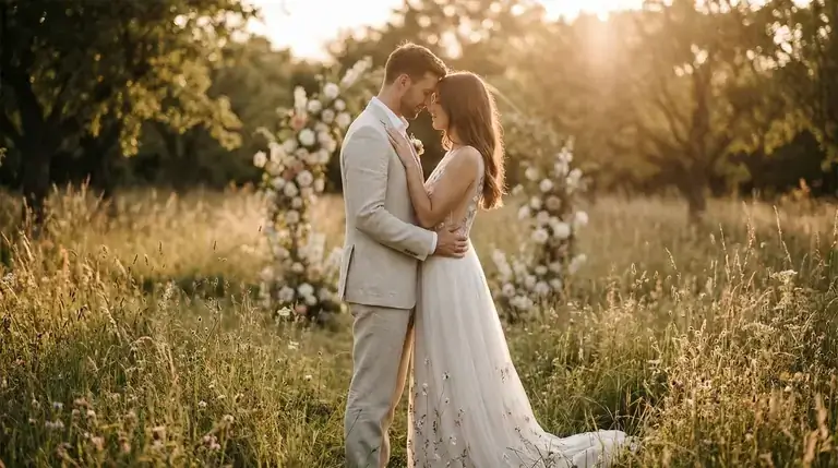 Save-the-Date-Hochzeitshomepage mit digitalem Umschlag